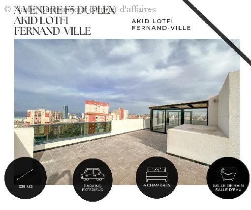 vente duplex ORAN 5 pieces, 104m